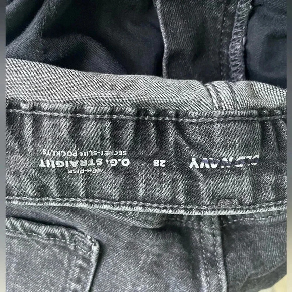 CLEARANCE!! Old Navy OG High Rise Black Denim Jeans Size 28 Plus EUC! - Picture 4 of 4